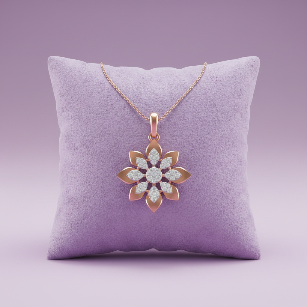 Floral snowflake - lavender 1