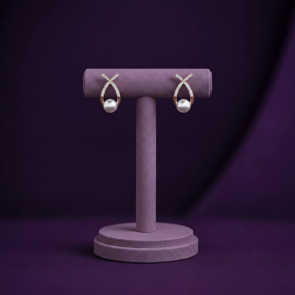 HER02800 Tiny Earrings on Full Stand