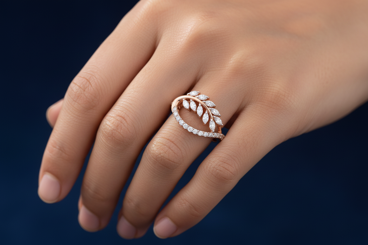HLR04020 Ring Properly Worn and Fitted on Finger
