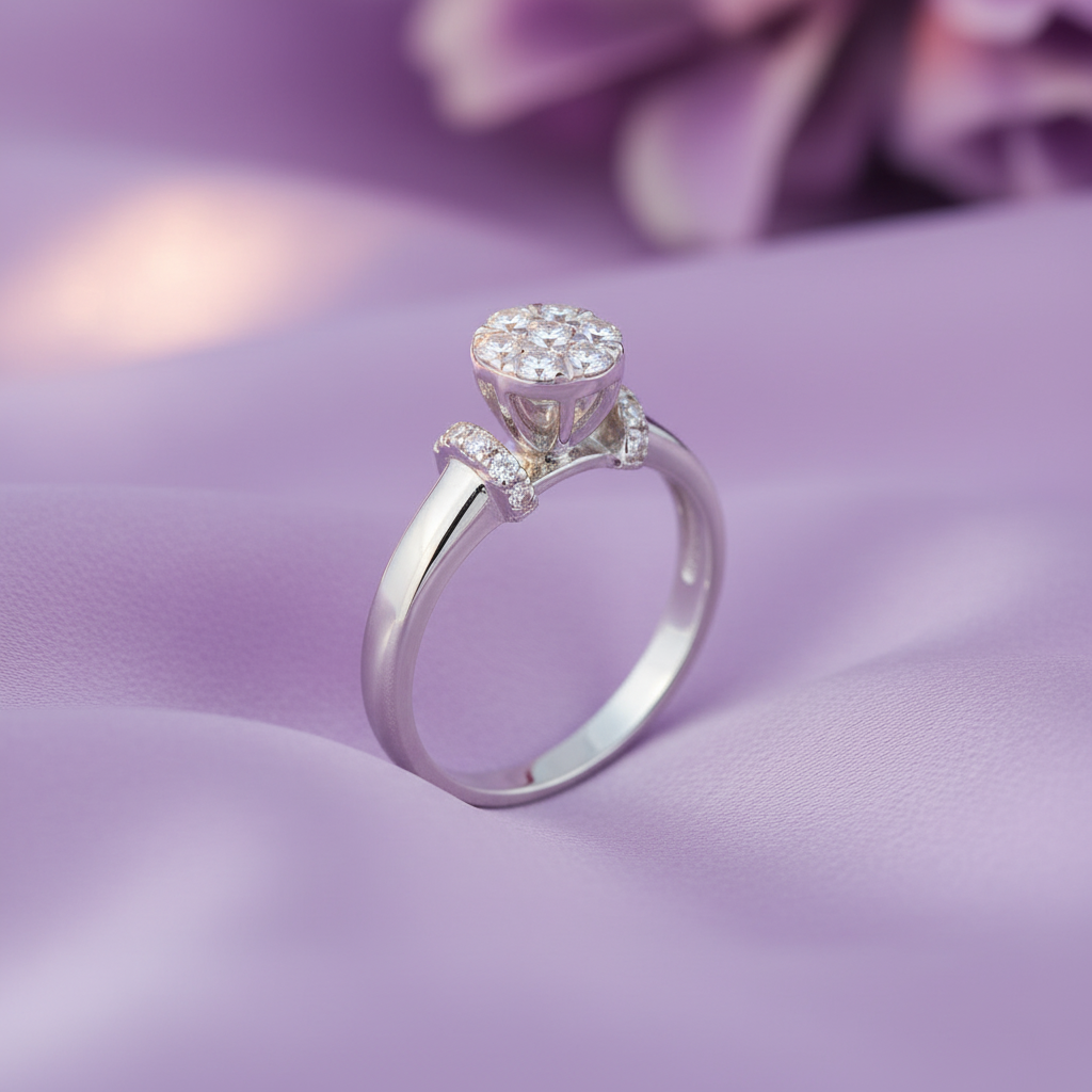 HLR06304 Cluster Ring - Lavender Theme 1
