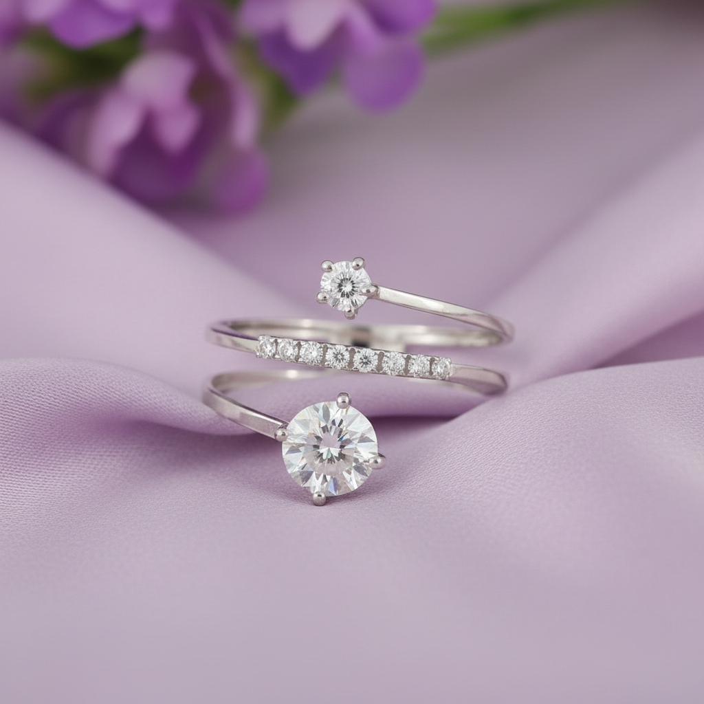 HLR06501 Spiral Ring - Lavender Theme 1