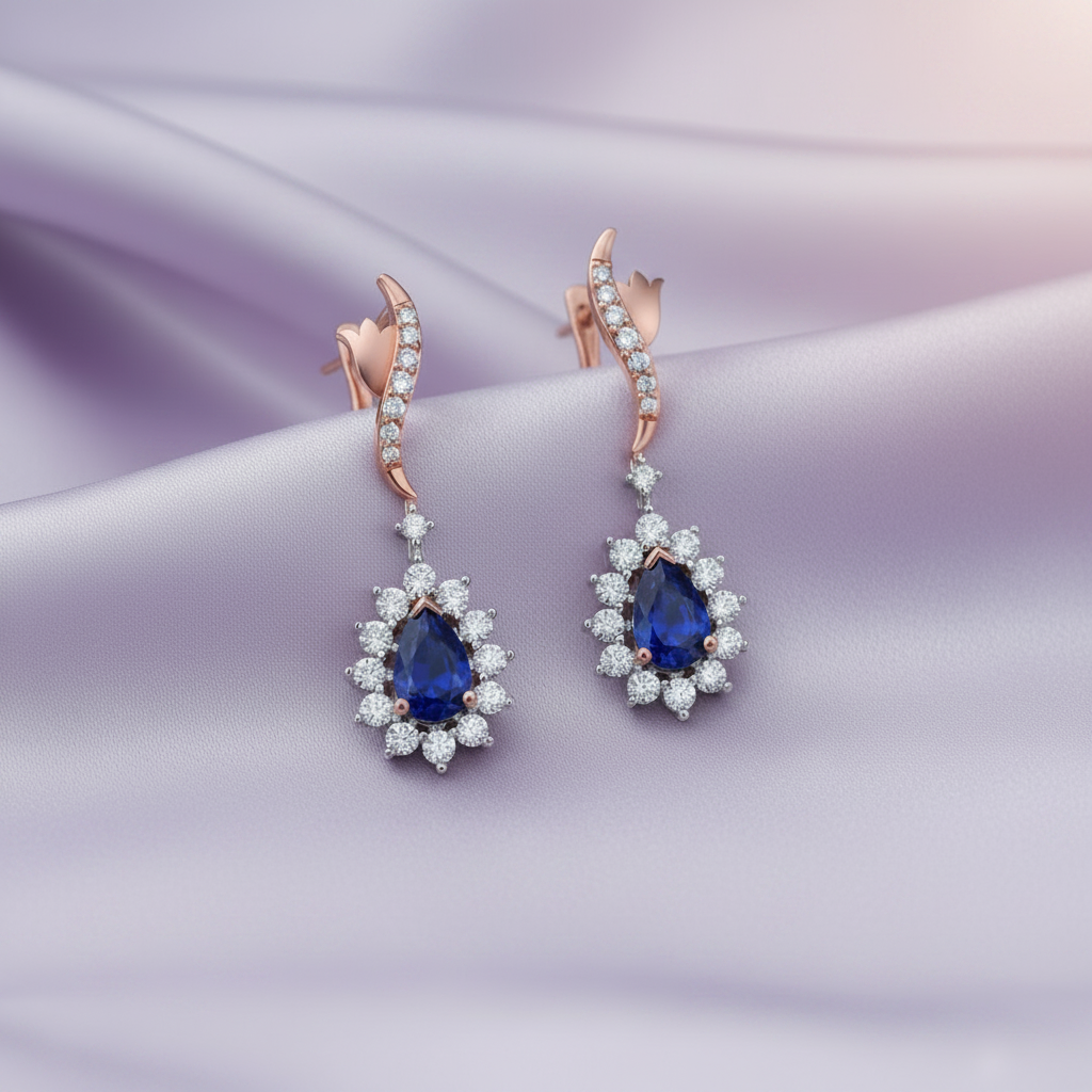 HME00674 Blue Sapphire Drop – Lavender Silk