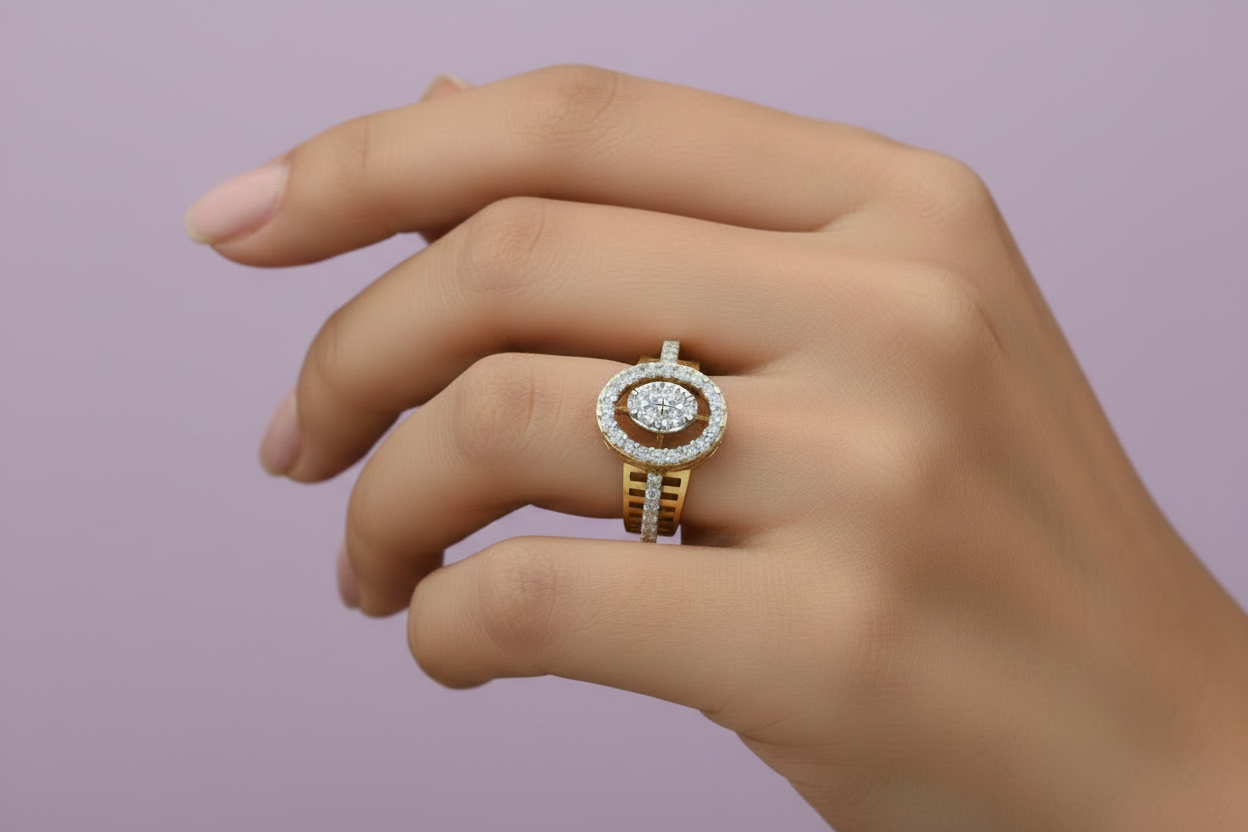 Lavender BG Model Hand Ring