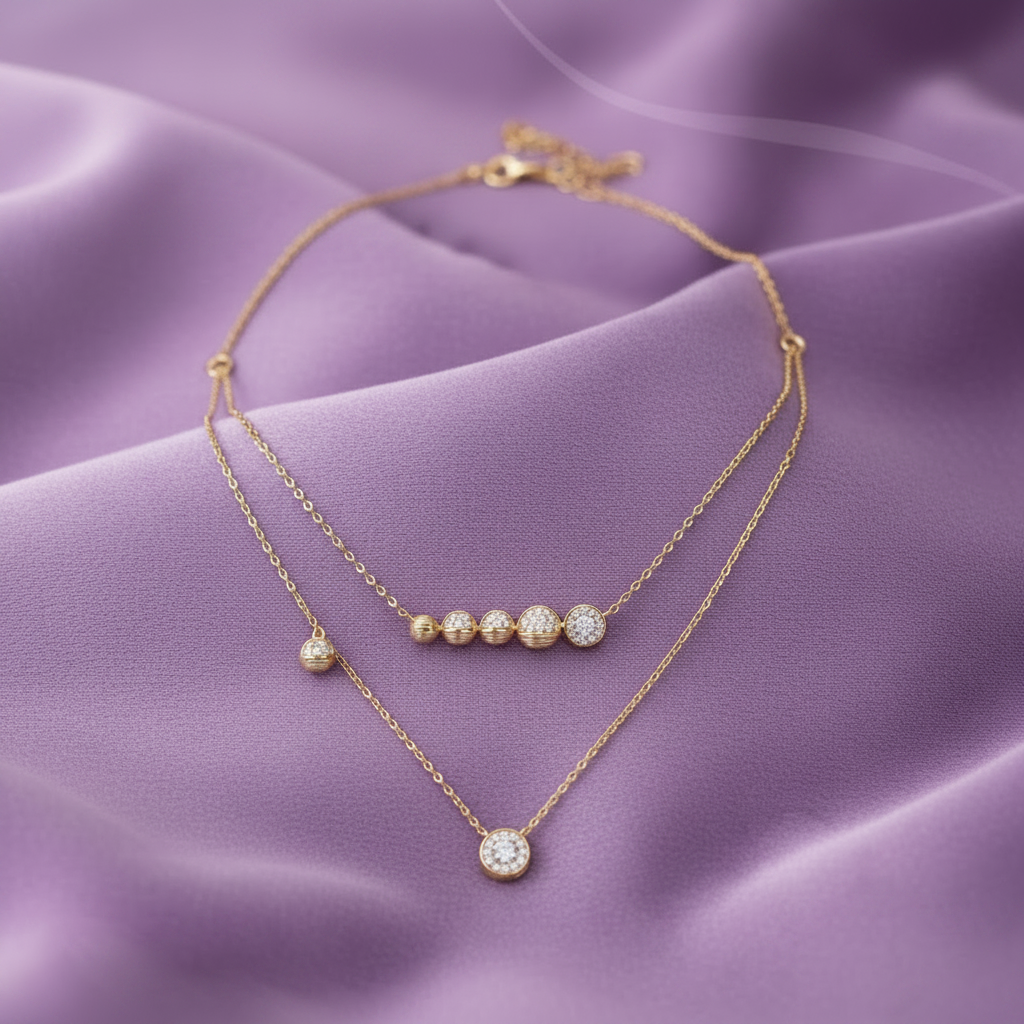 Lavender Cushion Necklace Showcase - No Logo
