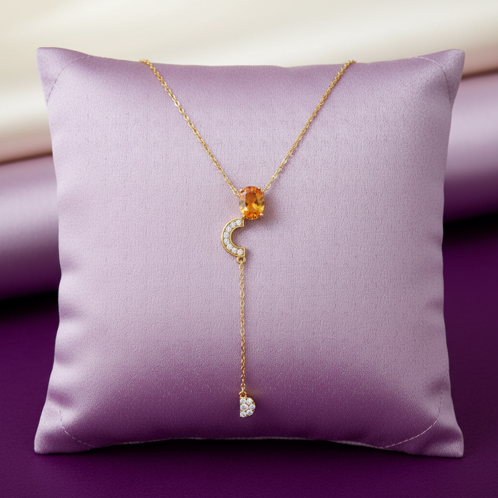 Lavender Cushion Necklace Showcase