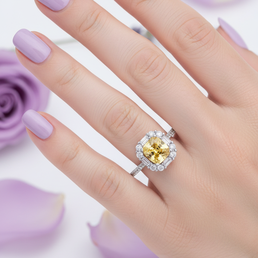 Model Hand - Smaller Yellow Sapphire
