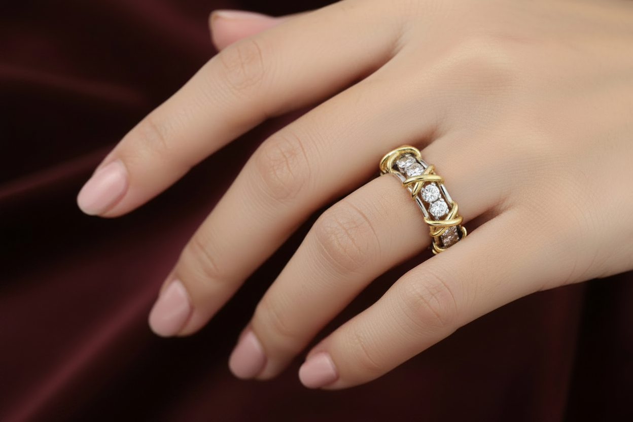 Ring smaller and fitted on finger