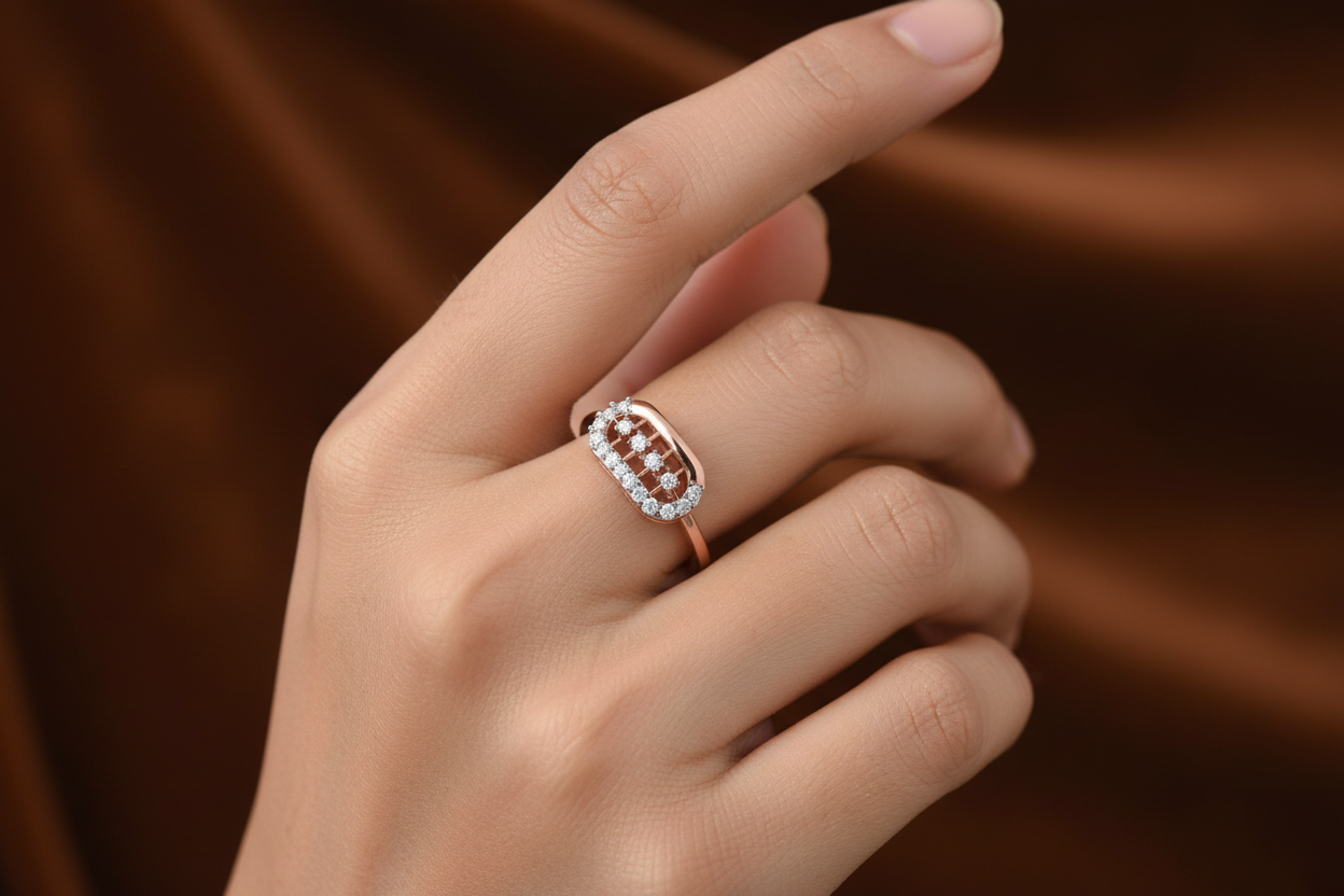 Ring with Extra Small Center Design