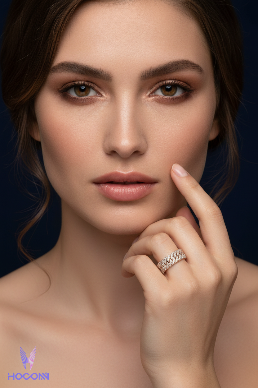 Smaller Cuban link ring - editorial