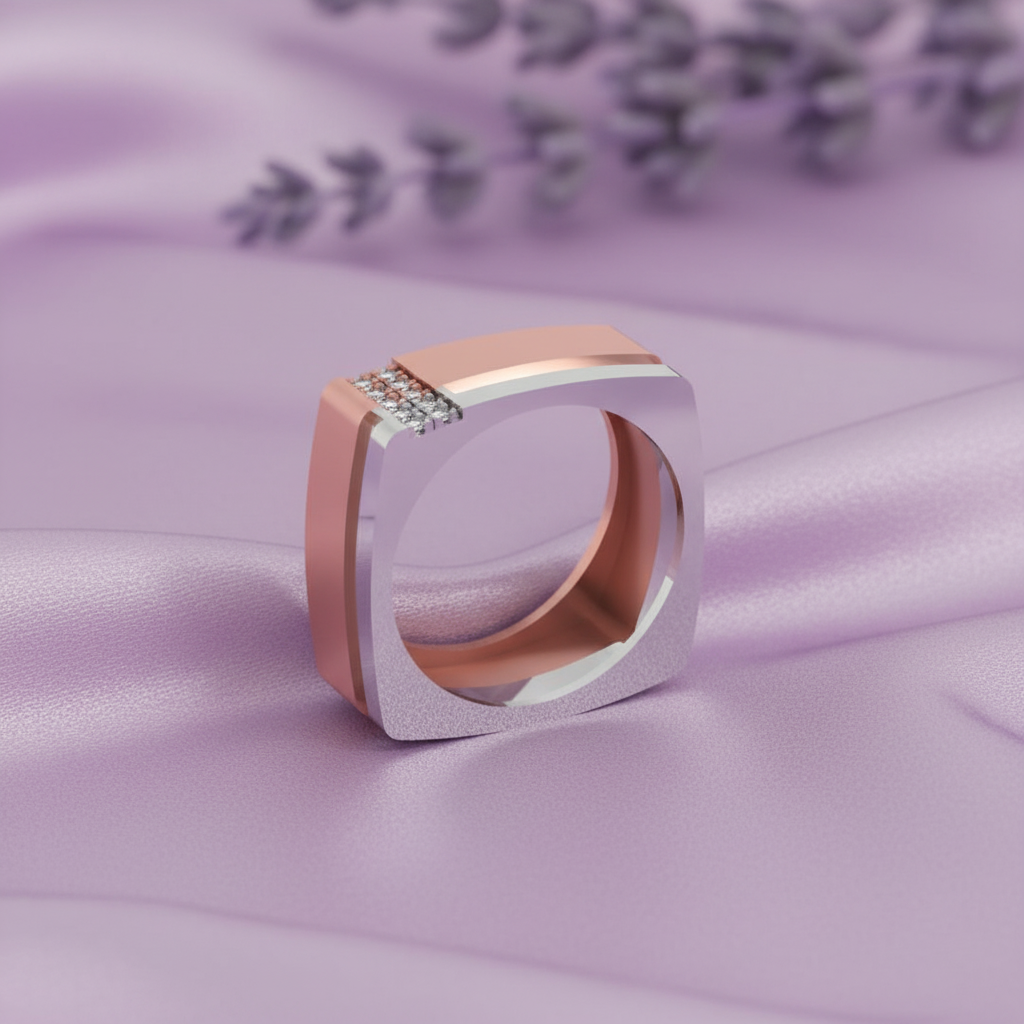 Square signet ring upright correct design