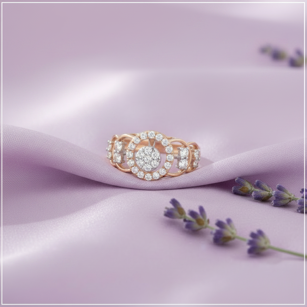 Triple Circle Cluster Ring - Lavender Silk